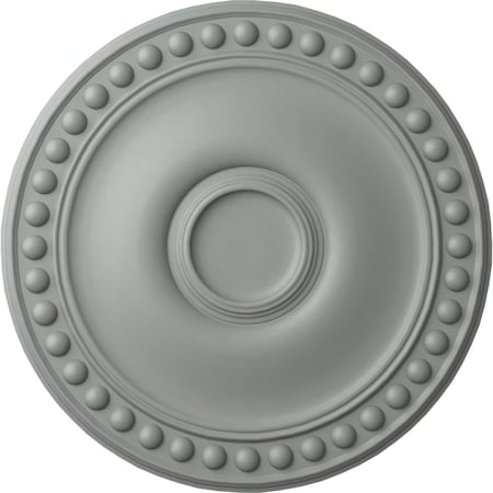 Ekena Millwork Foster Ceiling Medallion (Fits Canopies up to 5 5/8"), 19 1/8"OD x 1"P, Primed White CM19FO